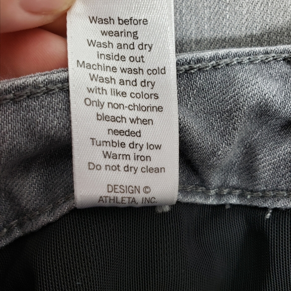 Athleta Grey SCULPTEK Skinny Jeans Tights Grey Wash Movement Size 2P - Picture 13 of 15